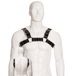 Leather Body - Harnais Bull Dog Noir